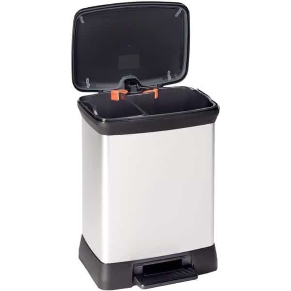 Duo Recycling Pedaal Touch Deco Bin - 30L Gerecycled Keuken Accessoire