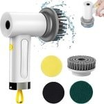 Elektrische Power Scrubber Reinigingsborstel - 3 Borstels - Waterdicht - Keuken Badkamer Tegels