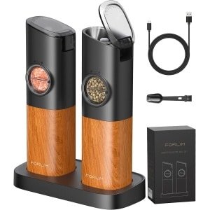 Elektrische zout- en pepermolen met instelbare korrel - Navulbare set van 2 voor keuken en grill