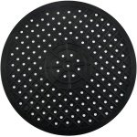 Gootsteenmat - Afdruipmat - Rubber - Wasbak Matje - Spatbescherming - Spoelbakbescherming - Rond - Keuken Accessoires - Anti Kras - Voor Spoelbak - ø 31 Cm - zwart