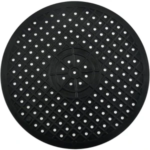 Gootsteenmat - Afdruipmat - Rubber - Wasbak Matje - Spatbescherming - Spoelbakbescherming - Rond - Keuken Accessoires - Anti Kras - Voor Spoelbak - ø 31 Cm - zwart