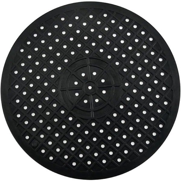 Gootsteenmat - Afdruipmat - Rubber - Wasbak Matje - Spatbescherming - Spoelbakbescherming - Rond - Keuken Accessoires - Anti Kras - Voor Spoelbak - ø 31 Cm - zwart