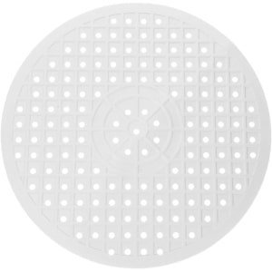 Gootsteenmat - Afdruipmat - Rubber - Wasbak Matje - Spatbescherming - Spoelbakbescherming - Rond - Keuken Accessoires - Anti Kras - Voor Spoelbak - ø 31 Cm - Wit