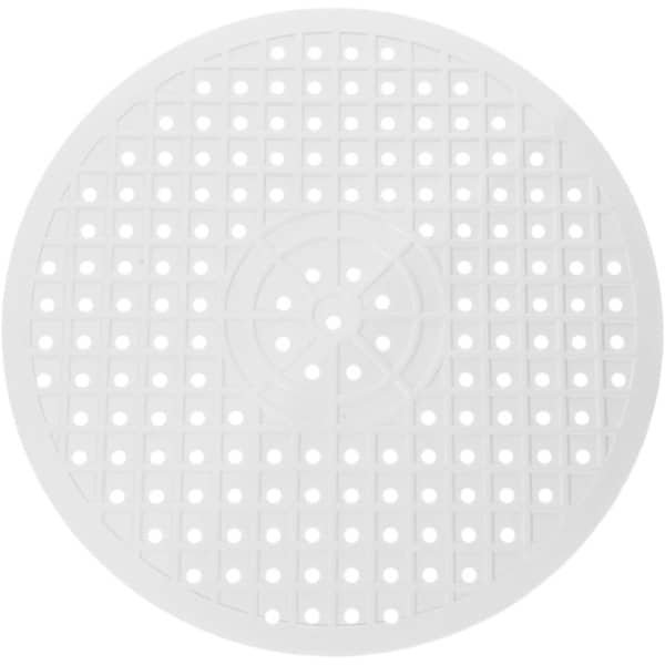 Gootsteenmat - Afdruipmat - Rubber - Wasbak Matje - Spatbescherming - Spoelbakbescherming - Rond - Keuken Accessoires - Anti Kras - Voor Spoelbak - ø 31 Cm - Wit