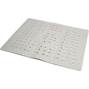 Gootsteenmat - Gootsteen Beschermer - Rubber - Spoelbak Spatbescherming - Afdruipmat voor Aanrecht - Rooster Spoelbak Mat - Afdruipmat - Spoelbakmat - Keuken Accessoires - Anti Kras - 31*26CM - Wit