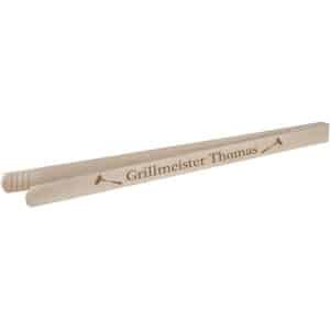 Houten Barbecuetang met Gepersonaliseerde Gravure - 40 cm - Perfect Keuken en BBQ Accessoire