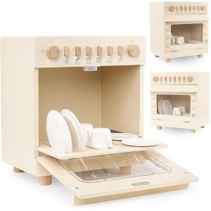 Houten Vaatwasser Kinderspeelgoed met Accessoires voor Rollenspel in de Keuken