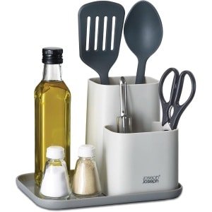 Keuken organizer en houder voor gadgets en keukengerei - Grijs