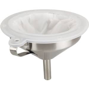 Keuken trechter - trechter keuken - trechters - jamtrechter - vultrechter - confituur trechter - inmaaktrechter - Keukengereedschap - Vloeistofoverdracht - met Filter Zeef - 1 stuks - keuken accessoires - trechter rvs - zilver