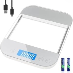 Keukenweegschaal - Digitale weegschaal - Huishoudweegschaal - Keuken Accessoires - 15KG Gewichtscapaciteit - Wit