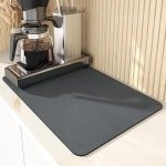 Koffie absorberende afdruipmat- Koffiemat Antislip- Afwasdroogmat voor aanrecht - keuken en thee accessoires- Koffiemachine Onderzetter- Koffiemat- Knutselmat - Gootsteenmat rechthoekig-40x50cm -Geschikt voor werkbladen en pottenrekken