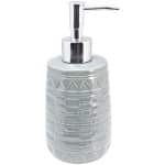 Luxury houseware Zeeppompje - dispenser - grijs - keramiek - 21 cm - toilet en keuken accessoires