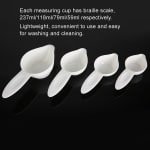 Maatlepel Braille Maatlepel Cup Set 4 Stuks - Draagbaar Keuken Bakken Koken Tool Accessoire