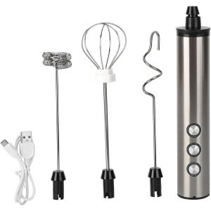 Melkschuimer voor Thuis Keuken - Roestvrijstalen USB Oplaadbare Handheld Elektrische Eiklopper