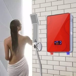 Mini-doorstroomboiler voor keuken en badkamer - Elektrische boiler met LED-display en handdouche