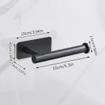 Mmgoqqt 1 stuk - Keukenrolhouder - Zwart - RVS - Zelfklevende Montage - Lange Design Keuken Accessoire