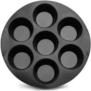 Muffinvormen - Bakvorm - Taartvorm - Siliconen - Cupcake Vormpjes - 7 Muffins Per Vorm - Keuken Accessoires - Herbruikbaar - Anti Aanbak Laag - 17.8*17.8*4cm - Zwart