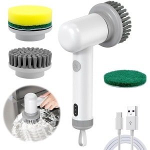 Multifunctionele elektrische spin powerscrubber voor keuken en badkamerreiniging met Sinoshi Power Scrubber.