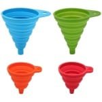 Opvouwbare Trechter Set - 4-delig Siliconen Trechters in 2 Maten - Food Safe - Voor Waterflessen, Olie, Vloeistoffen & Poeders - Keuken & Huishoud Accessoires - 4 Kleuren