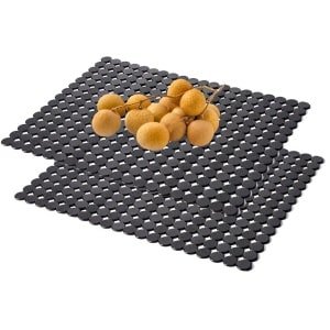 Peysaitr - Gootsteenmat - Gootsteen Beschermer - afdruipmat voor servies - Keuken Accessoires - PVC milieuvriendelijk - Zwart - 30x40 cm - 2 stuks