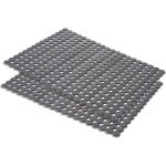 Peysaitr - Gootsteenmat - Gootsteen Beschermer - afdruipmat voor servies - Keuken Accessoires - PVC milieuvriendelijk - grijs- 30x40 cm - 2 stuks