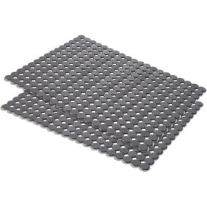 Peysaitr - Gootsteenmat - Gootsteen Beschermer - afdruipmat voor servies - Keuken Accessoires - PVC milieuvriendelijk - grijs- 30x40 cm - 2 stuks