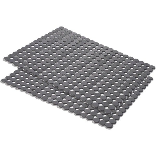 Peysaitr - Gootsteenmat - Gootsteen Beschermer - afdruipmat voor servies - Keuken Accessoires - PVC milieuvriendelijk - grijs- 30x40 cm - 2 stuks