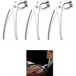 Roestvrij Stalen Kom Gripper Clip - Antislip Retriever Tongs Voor Stomer - keuken benodigdheden - zilver - keuken accessoire - Comfortabele handgreep - Gripper - Gripper Bowl - Pannenlap - 3 stuks - 18 x 3cm