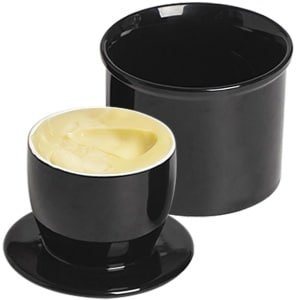 TRANKIELO® - Ronde Keramische Botervloot - Kwaliteit Porselein Boterhouder - Duurzaam en Esthetisch - Keuken Accessoire - Ideaal Kerstcadeau