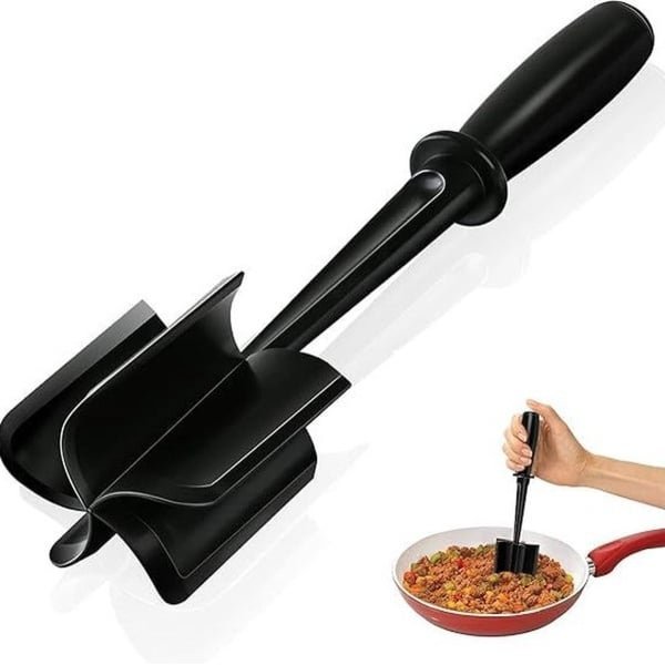 Vleesstamper - Purreestampers - Keukenhulp - Aardappelstampers - Upgrade Vleeshakselaar - Meat Chopper - Vleesstamper Gehakt - Vleeshakmachine - Hittebestendige Vleesstamper Voor Gehakt - Mixer - Pureestamper - Keuken Accessoire - 28x6.5cm