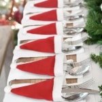 10 Stuks - Servies Houder Tas | Kerst Hoed | Kerst Decoratie | Woondecoratie | Accessoires Keuken Servies Holde