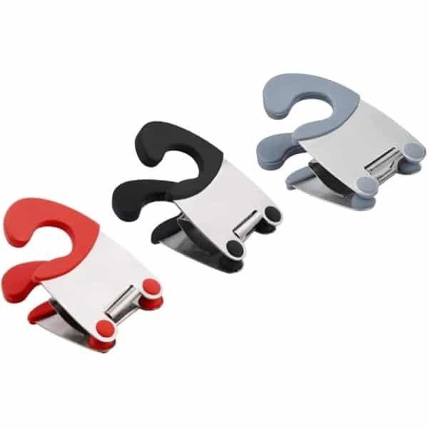 3 Pcs Stainless Steel Pot Clip - Anti-scalding Spoons - Holder Clips - Silicone and Stainless Steel - Anti-scalding Handle - Simple Pot - Fixed Clamp - Keuken Accessoires - Keuken Gereedschappen