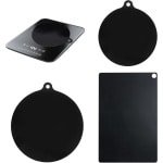 3 stuks herbruikbare beschermmatten voor inductiekookplaat - set van 3 maten - zwart - bescherming van inductiekookplaatoppervlakken - keuken accessoire met anti-slip functie
