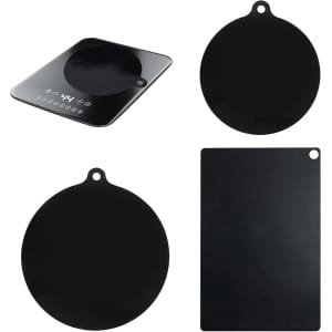 3 stuks herbruikbare beschermmatten voor inductiekookplaat - set van 3 maten - zwart - bescherming van inductiekookplaatoppervlakken - keuken accessoire met anti-slip functie