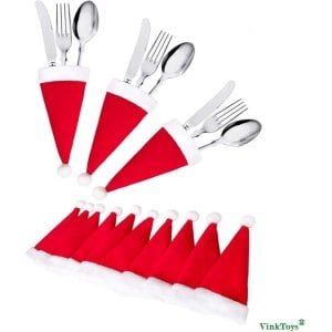 36 Stuks - Servies Houder Tas | Kerst Hoed | Kerst Decoratie | Woondecoratie | Accessoires Keuken Servies Houder