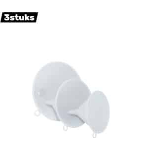 3stuks - Trechter - voor Olie - Azijn en Kruiden - PP - Uitgerust met 3 maten trechtermond - keuken accessoires - wit