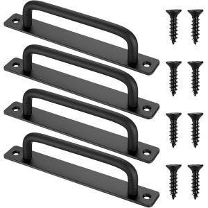 4-pack Schuifdeur Handgrepen - Zwarte Kasthandvatten met Schroeven - voor Kasten, Keuken, Meubelen, Tuinpoort, Schuur Deurhandvatten en Accessoires