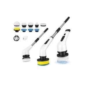 9-in-1 Elektrische Schoonmaakborstel - Draadloos & Waterdicht - Multifunctioneel voor Badkamer, Keuken en Auto