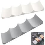 Allecto Plus - Flessenhouders voor Koelkast - Kunststof - Keuken Accessoire - Opbergrek voor Flessen - Grijs en Wit