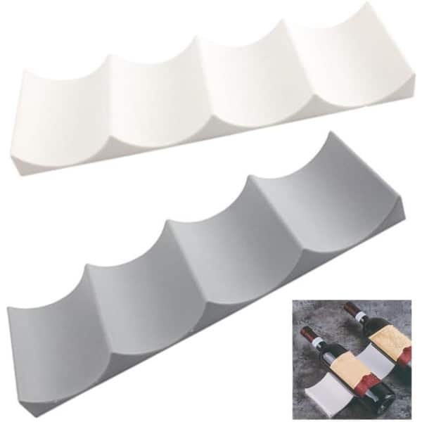 Allecto Plus - Flessenhouders voor Koelkast - Kunststof - Keuken Accessoire - Opbergrek voor Flessen - Grijs en Wit Allecto Plus - Flessenhouders voor Koelkast - Kunststof - Keuken Accessoire - Opbergrek voor Flessen - Grijs en Wit