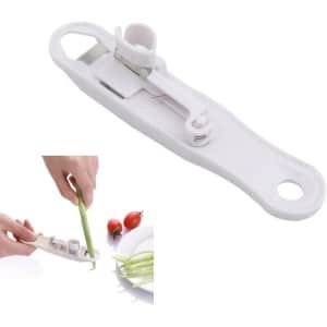 Allecto Plus - Runner Bean Slicer voor Groene Bonen Cutter en Dunschiller - Multitool voor Snijden en Toppen - Keuken Accessoire (Wit)