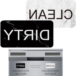 Allecto Plus - Vaatwassermagneet Clean Dirty Sign Indicator, wit/zwart omkeerbaar bord, keuken accessoire.