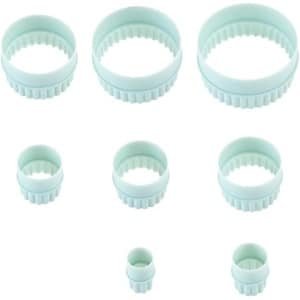 Allecto plus - Dubbelzijdige Cookie Mould Set met Ronde Vormen voor Gebak en Biscuit - Keuken Bakken Accessoire met Gehakt Pie Mal - DIY Bakvorm voor Gebak.