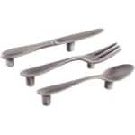 Allecto plus - Eenvoudige knop servies handgrepen nikkelkast lade kast - Keuken accessoires - Set van 3 stuks
