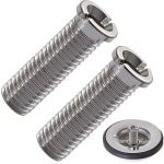 Allecto plus - Spoelbakmand, 2 stuks, roestvrijstalen schroeven, afvoer bevestigingsmand, keuken accessoires, filter reserveonderdelen