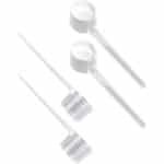 Allecto plus - Transparante Maatlepels, 4 stuks, Doseerlepel, Maatlepel Set - 5 gram - Keuken Accessoires voor Koken en Bakken - Met Schaal van 2 gram, 3 gram, 4 gram - Voor Eiwitpoeder en Waspoeder