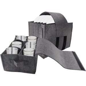 - Bordenhouder voor camper en camping, bekerhouder, vilt servies opslag, keuken accessoire, 2 stuks