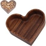 Brenzoos - Houten Fruitschaal Hartvormig | Kaasplank | Dinerbord | Geschikt voor Keuken Servies | Houten Dienblad - Eetkamer Accessoire met Gladde Textuur