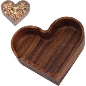 Brenzoos - Houten Fruitschaal Hartvormig | Kaasplank | Dinerbord | Geschikt voor Keuken Servies | Houten Dienblad - Eetkamer Accessoire met Gladde Textuur