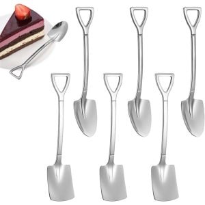Brenzoos - : Set van 6 Roestvrijstalen Dessertlepels voor Koffie en Thee - Keuken- en Theefeest Accessoires